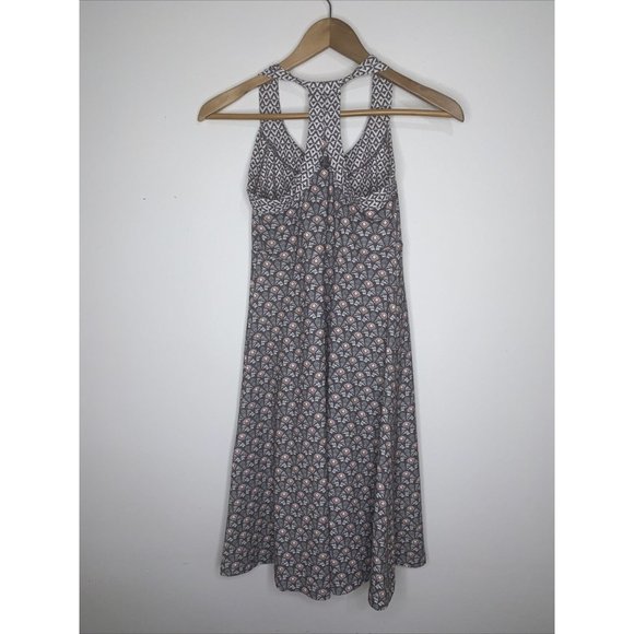 Prana Womens XS Dress Sleeveless Racer Back Halter Olive Green Built in Bra - Picture 2 of 5